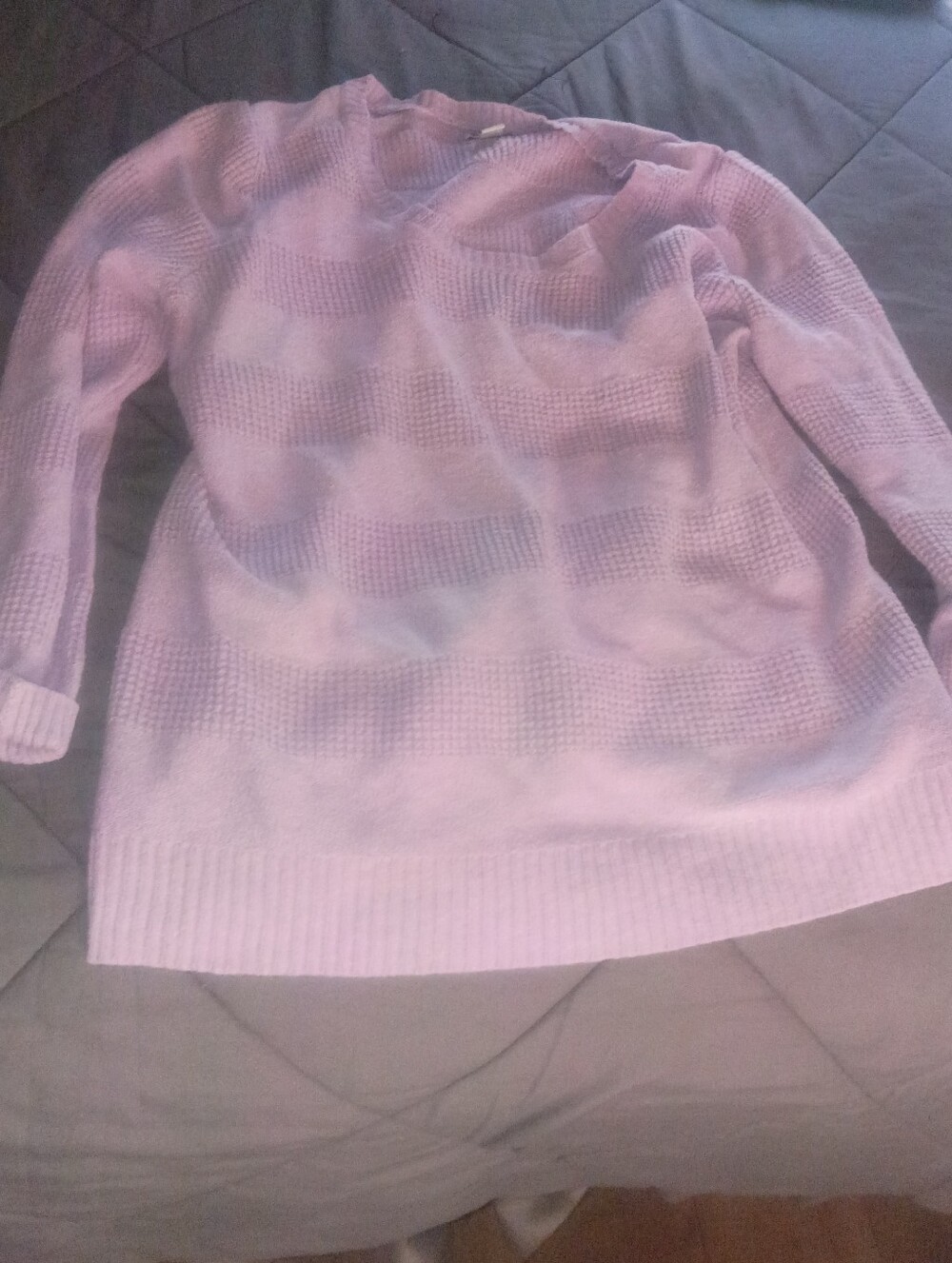 Old Navy Purple Open-Weave Crewneck Sweater